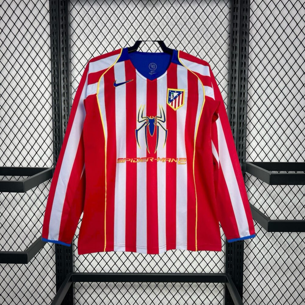 Atletico Madrid 2004/05 Home Long Sleeve Retro Jersey-Xxl