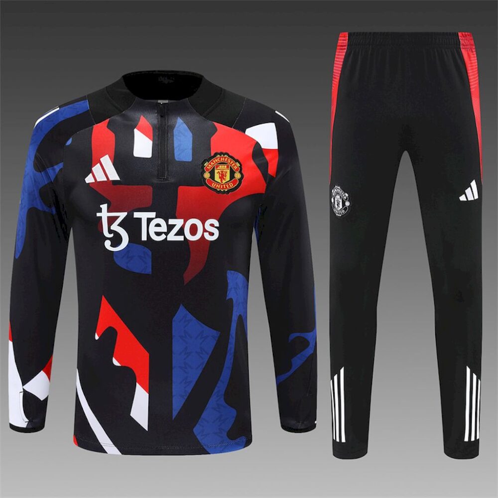 Manchester United 2024/25 Half-Zip Adult Sweater +Pant 14001-Xxl