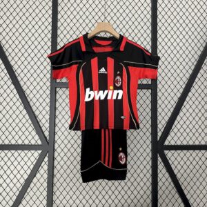 AC Milan 2006/07 Home Kids Retro Jersey And Shorts-28(12-13Y)