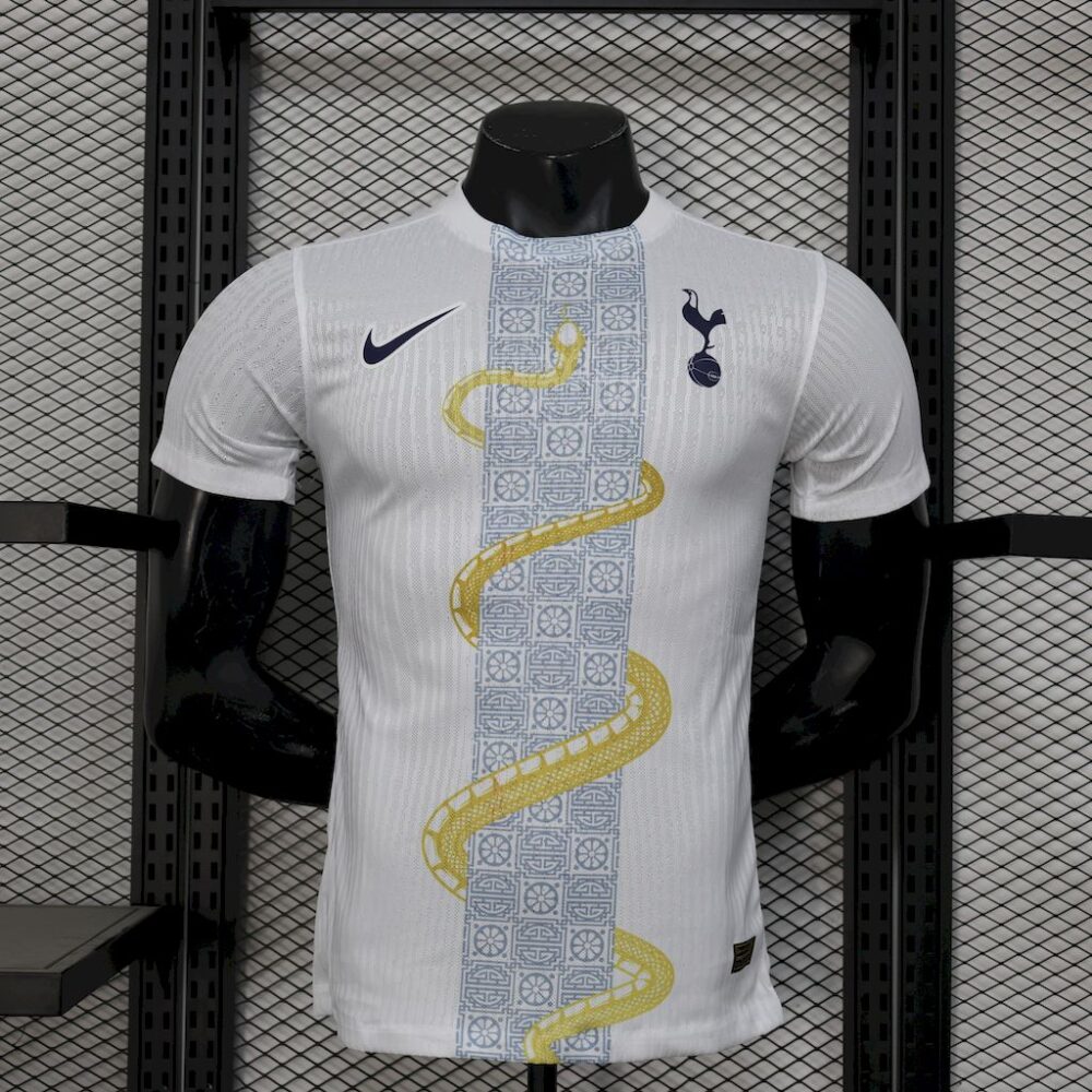 Tottenham Hotspur 2025/26 White Gold Snake Edition Jersey Player Version-Xxl
